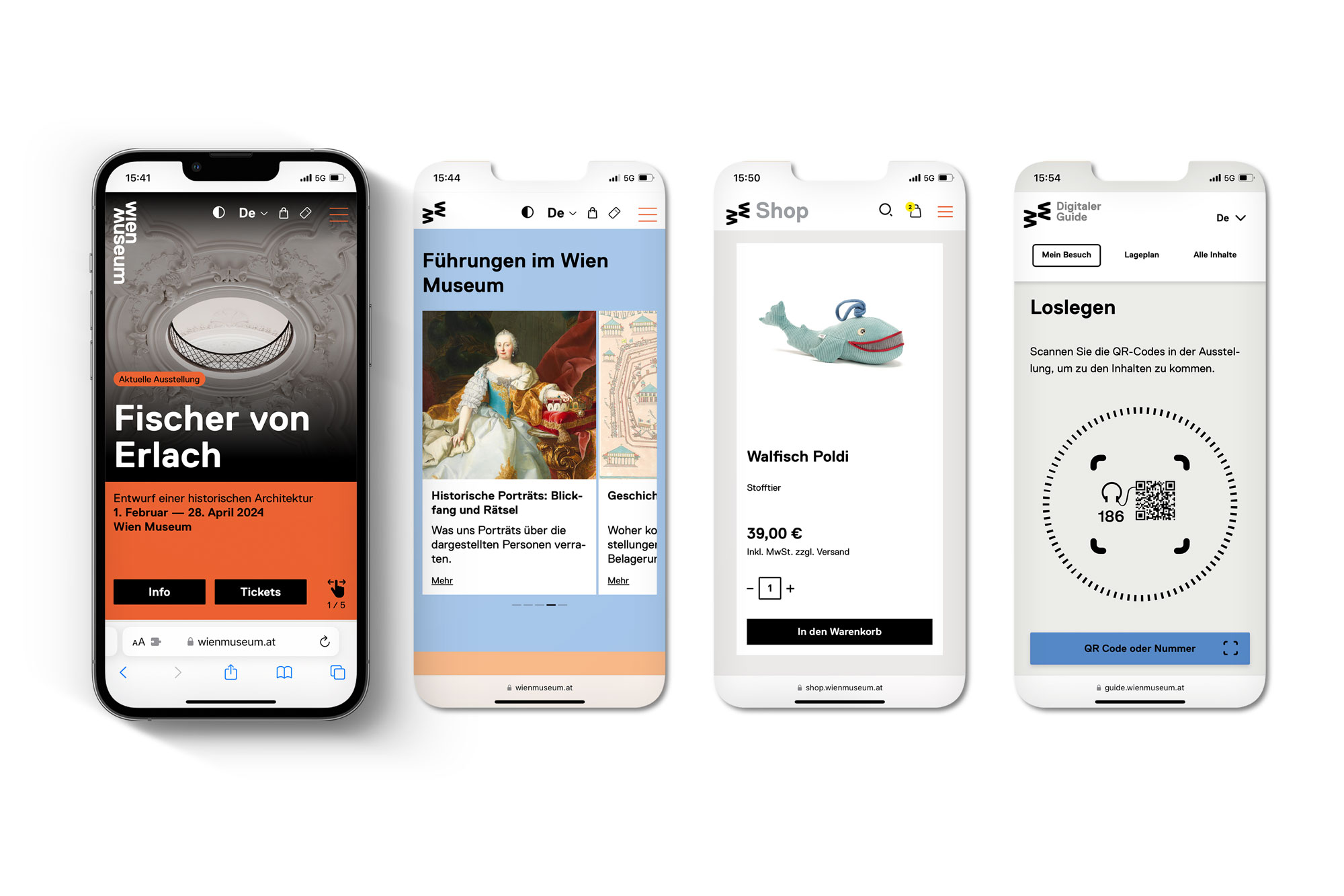 Wien Museum UX Design Screens